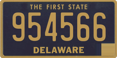 DE license plate 954566