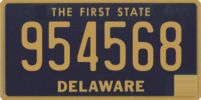 DE license plate 954568