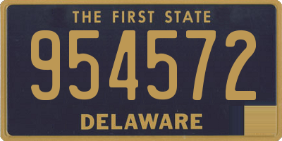 DE license plate 954572