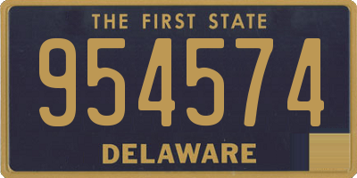 DE license plate 954574