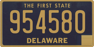 DE license plate 954580