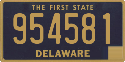 DE license plate 954581