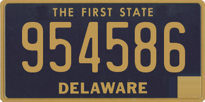 DE license plate 954586