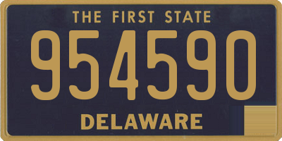 DE license plate 954590