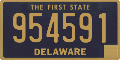 DE license plate 954591