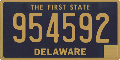 DE license plate 954592
