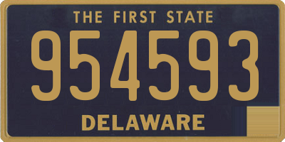 DE license plate 954593