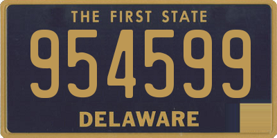 DE license plate 954599