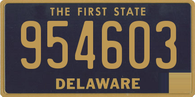 DE license plate 954603