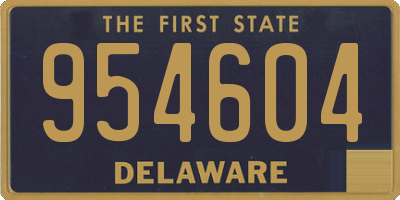 DE license plate 954604
