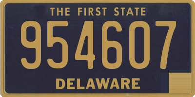 DE license plate 954607