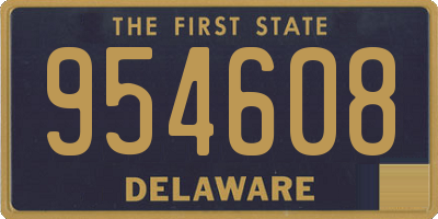 DE license plate 954608