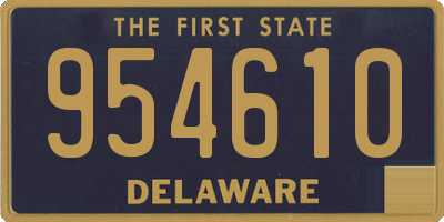 DE license plate 954610