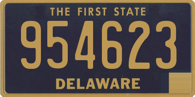 DE license plate 954623