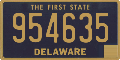 DE license plate 954635