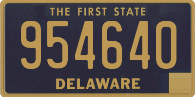 DE license plate 954640