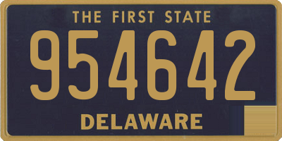 DE license plate 954642