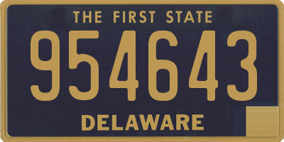 DE license plate 954643