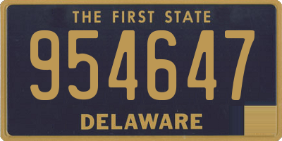 DE license plate 954647