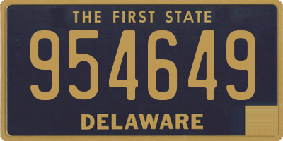 DE license plate 954649