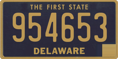 DE license plate 954653