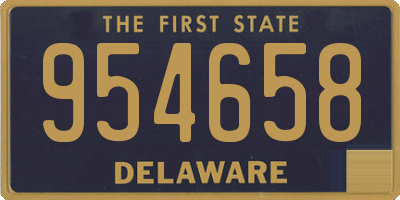 DE license plate 954658