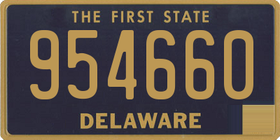 DE license plate 954660