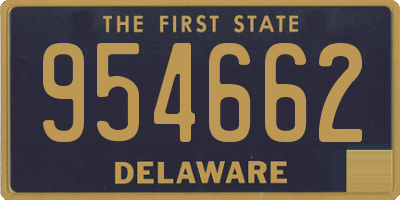 DE license plate 954662