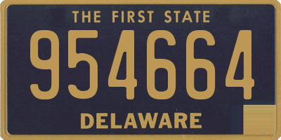 DE license plate 954664