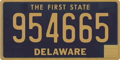 DE license plate 954665