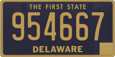 DE license plate 954667