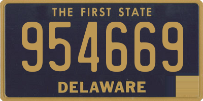 DE license plate 954669
