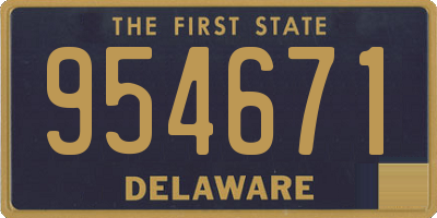 DE license plate 954671