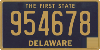 DE license plate 954678