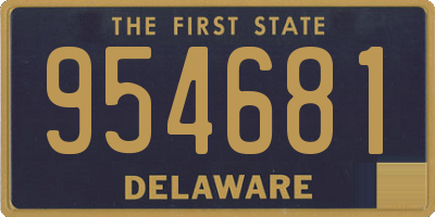 DE license plate 954681