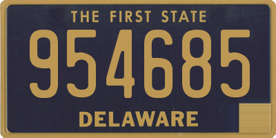 DE license plate 954685