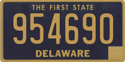 DE license plate 954690