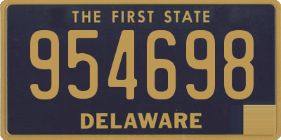 DE license plate 954698