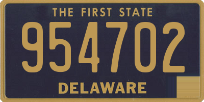 DE license plate 954702