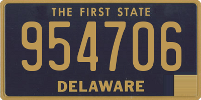 DE license plate 954706
