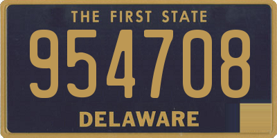 DE license plate 954708
