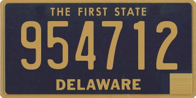 DE license plate 954712