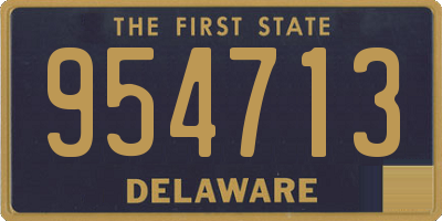 DE license plate 954713