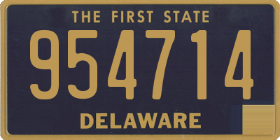 DE license plate 954714