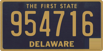 DE license plate 954716