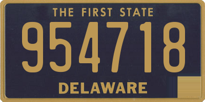 DE license plate 954718