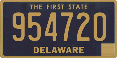 DE license plate 954720