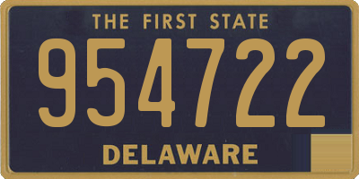 DE license plate 954722