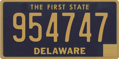 DE license plate 954747