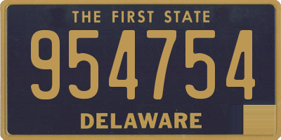 DE license plate 954754